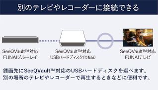 SeeQVault対応USBハードディスク直接録画