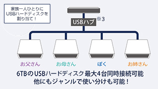 USBハードディスク対応