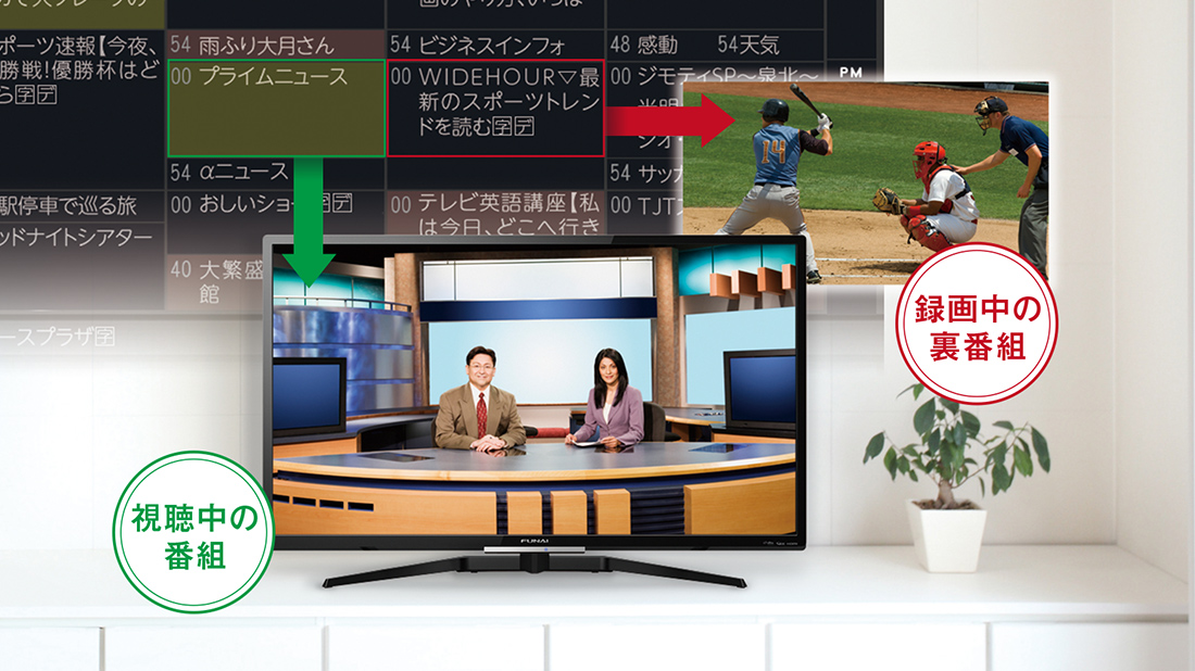 ファッション通販 録画機能内蔵 ハイビジョン液晶テレビ 32V型 FUNAI テレビ